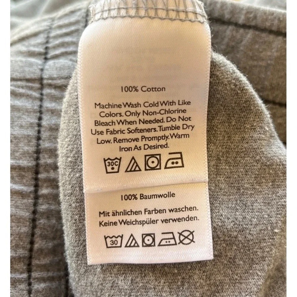 Eddie Bauer Mens TL Tall Gray Cotton Lounge Pajama Pants Drawstring Pockets